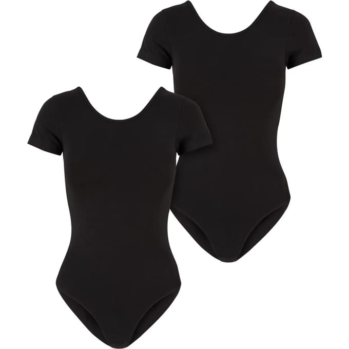 Urban Classics - Organic Stretch Jersey 2Pack Bodysuit - XXL - Zwart/Zwart