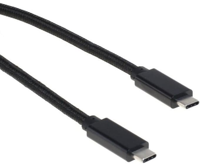 USB-C naar USB-C kabel met E-Marker chip - USB3.2 (tot 10 Gbit/s) - PD tot 20V/5A - video tot 4K 60Hz / zwart - 1 meter