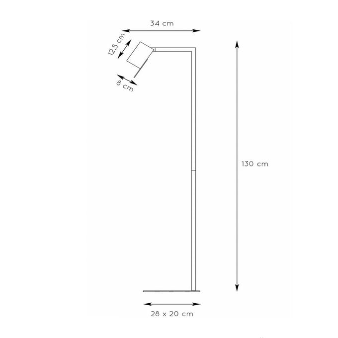 Lucide Vloerlamp Lesley, taupe, hoogte 130 cm, metaal