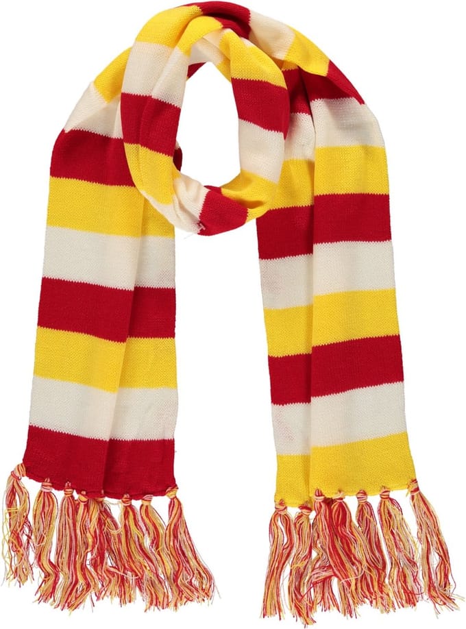 Apollo Sjaal Party Wol Rood/wit/geel One-size