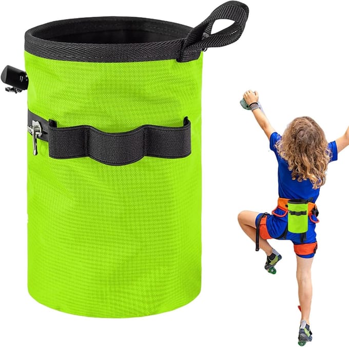 Klimtas - Gewichttas - Sport Training - Verstelbare Riem - 19 x 13 x 13 cm - Fluorescerend Groen
