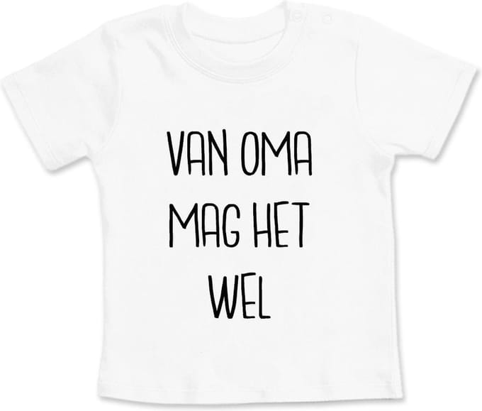 Strijkapplicatie "Van Oma Mag Het Wel"