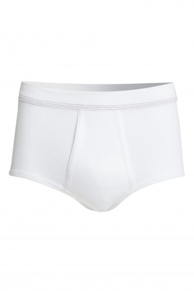 Con-ta - 2 heren slips 740/6330 met ribbel - wit - maat 5 (M)