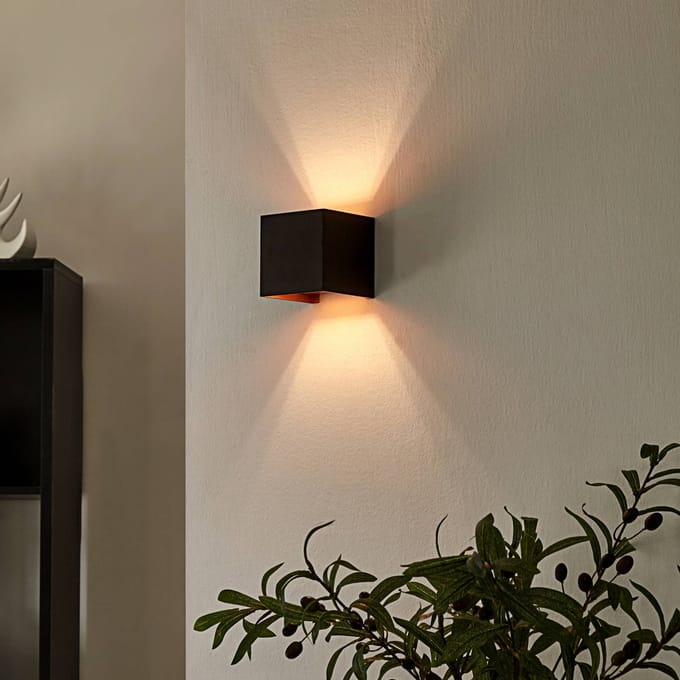 Arcchio - wandlamp - 1licht - Aluminium, metaal - H: 9.7 cm - G9 - zwart, goud