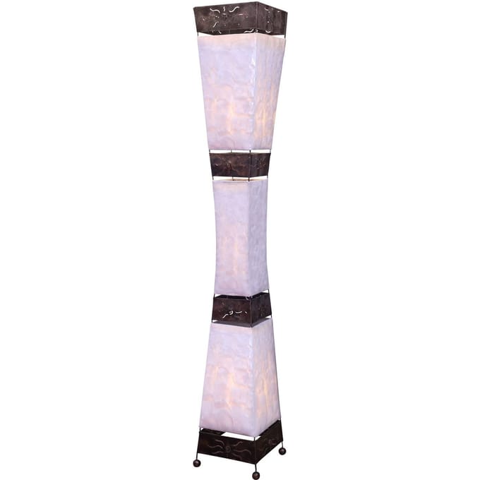 Woru Vloerlamp Adrian, Capiz schelpen, hoogte 150 cm