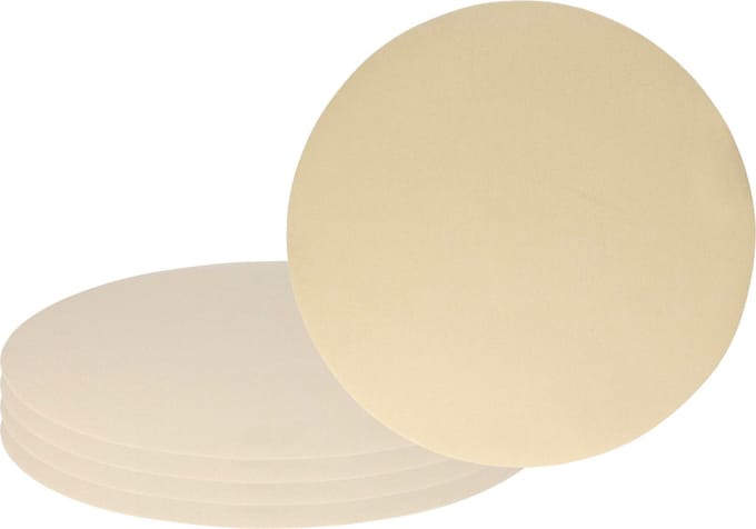 Wicotex Placemats Uni - 8x - creme - rond 38 cm - anti slip laag - Teflon coating toplaag