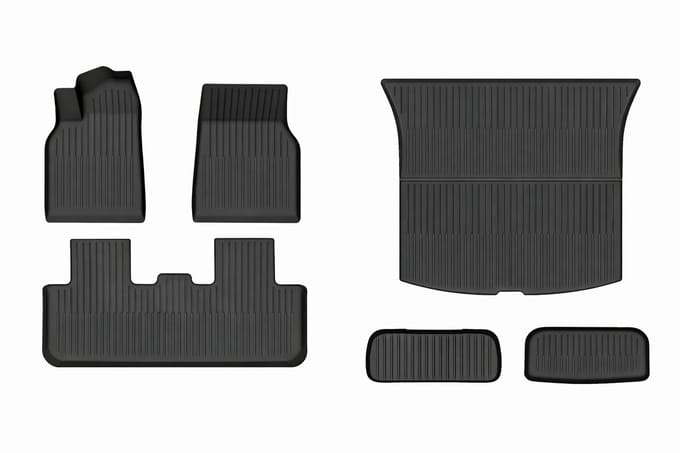 Tesla Model Y Premium Juniper 2025+ Interieurmatten Rubber + Trunk + Subtrunk + Frunk Rubber - Interieur Accessoires