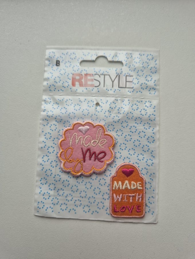 Restyle strijkapplicatie ´made by me & made with love'