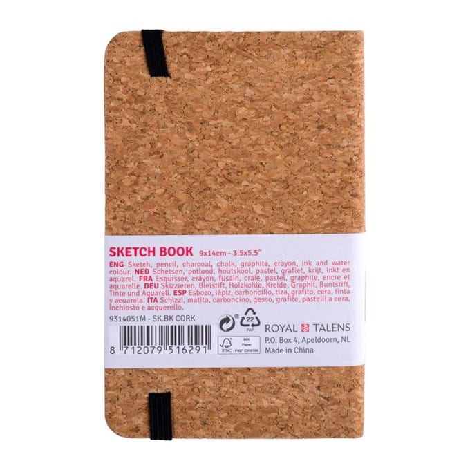 Carnet - Croquis - Dessin - Notes - 9x14cm - 80pages - Couverture en liège