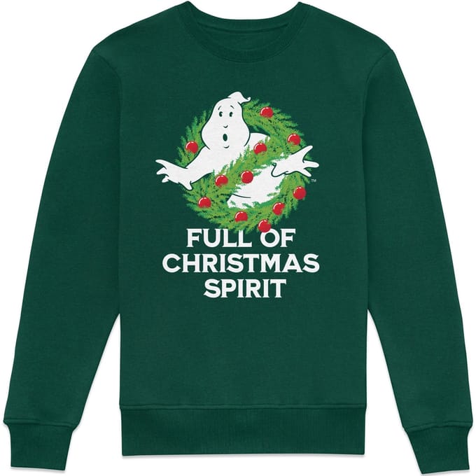 Ghostbusters Full Of Christmas Spirit Sweatshirt - Green - S