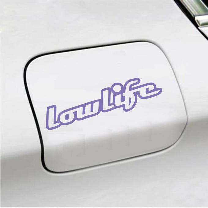 Bumpersticker - Lowlife - 6,3 X 22,1 - Paars