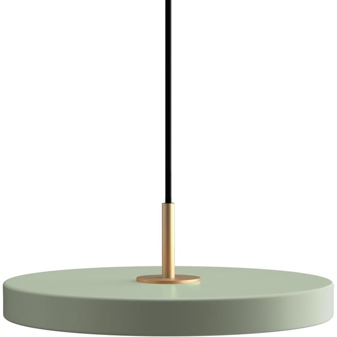 UMAGE LED hanglamp Asteria Mini, lichtgroen/messing, Ø 31 cm