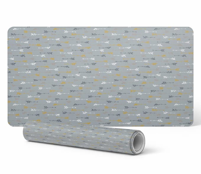 Antislip muis- en toetsenbordmat met pijlen in rijen, 90x45 cm