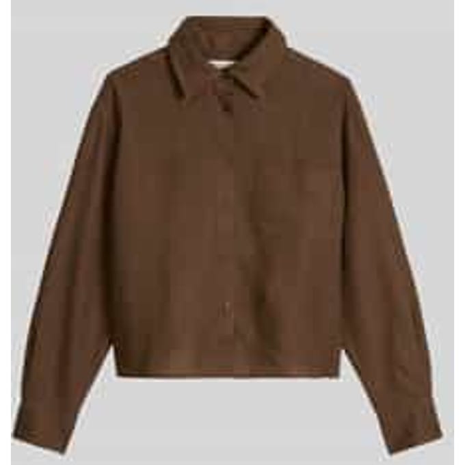 relaxed fit overhemdblouse van puur linnen