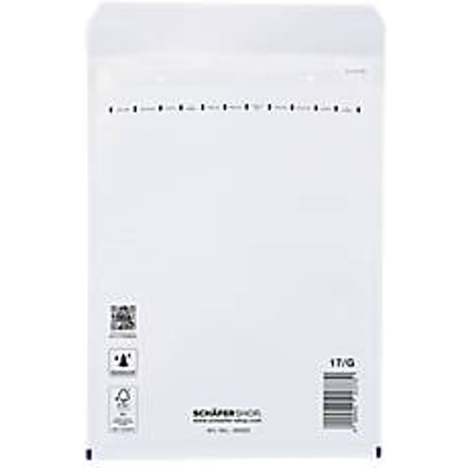 Schäfer Shop Pure Luchtkussenenveloppen,230 x 340 mm, wit, 100 stuks