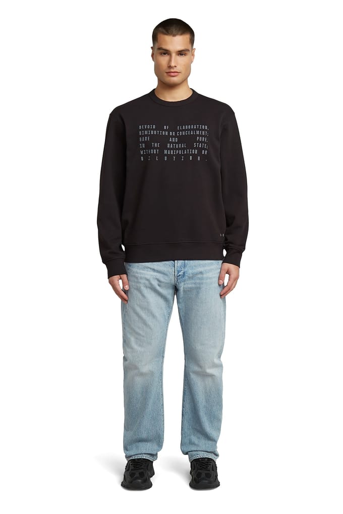 G-Star Text Graphic Sweater Black Taglia: M | Maglioni a maglia Outlet | Uomo | Nero