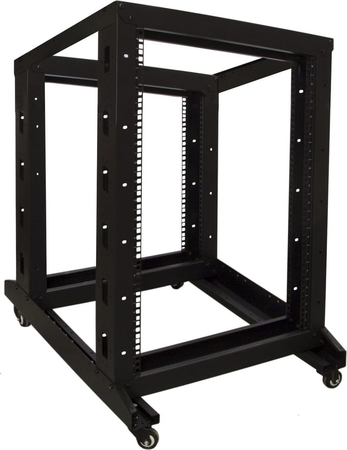 DSIT 18U relay rack op wielen 600x800x1000mm (BxDxH)
