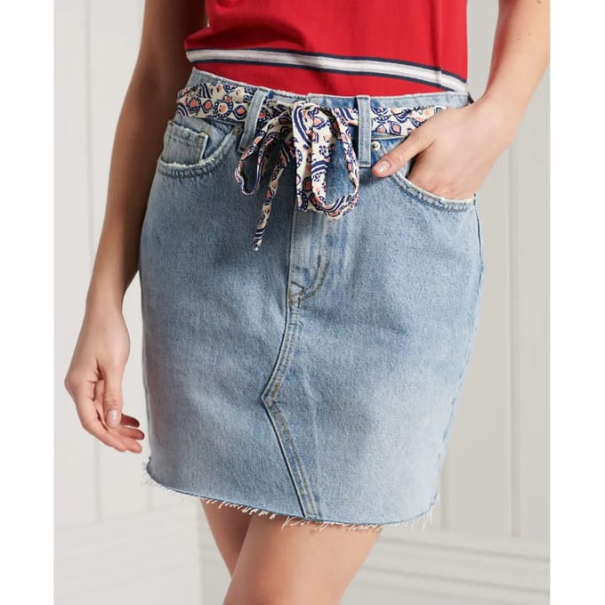 Dames denim minirok Superdry