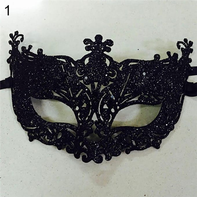 Vrouwen Mode Cosplay Oogmasker Carnaval Fancy Mardi Kerstfeest zwart