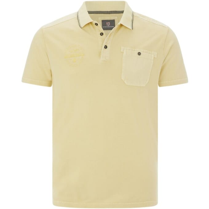 Jan Vanderstorm herren Poloshirt - 56/58 - lichtgeel - Plus Size