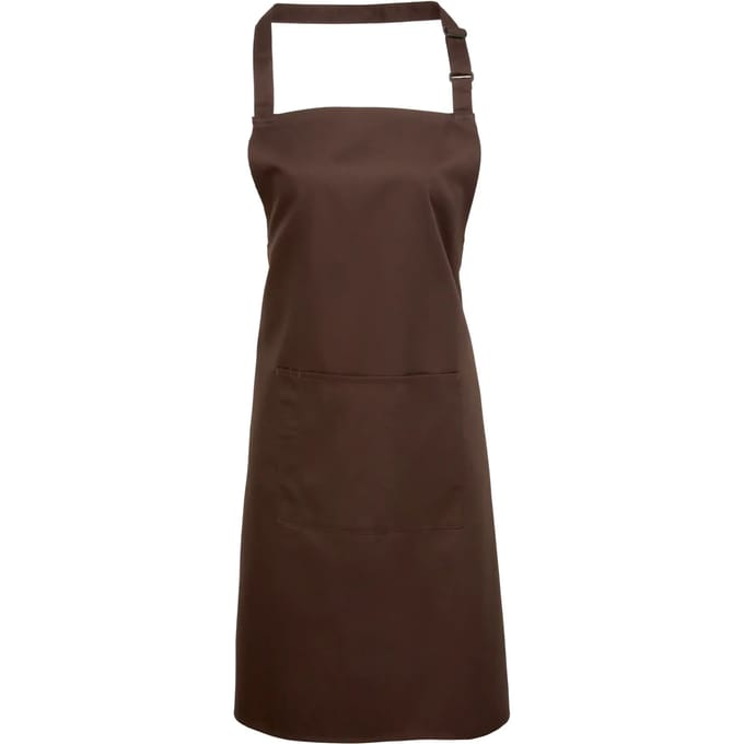 Schort/Tuniek/Werkblouse Unisex One Size Premier Brown 65% Polyester, 35% Katoen