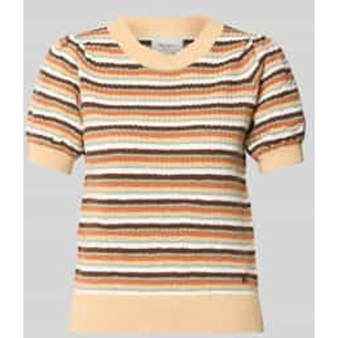 regular fit gebreid shirt met korte mouw model 'KAMIA LUREX'