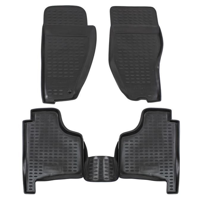 Tapis De Sol En Caoutchouc 3D - J&J AUTOMOTIVE - Dodge Nitro 2007-2011 - Noir - Sur Mesure - Antidérapant noir