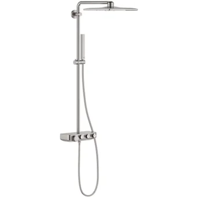 Grohe Regendouche Euphoria Smartcontrol System - Met Thermostatische Kraan - Grijs - Vierkant - Met Handdouche - 15cm Hartafstand - 2-straals