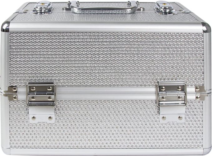 DRM Make-up Koffer Maat M - Zilver Met Zirkonen 7038-8 #7