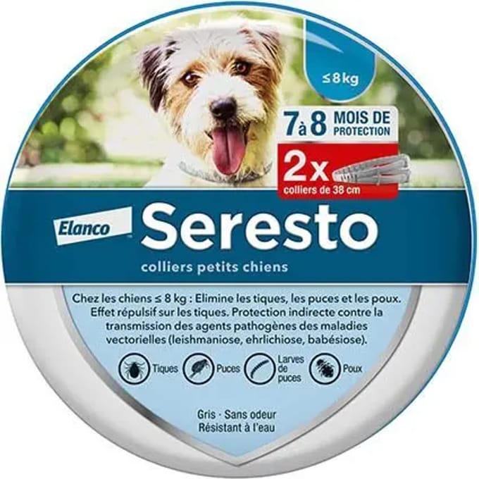 Halsband voor kleine honden Elanco Seresto (x2)