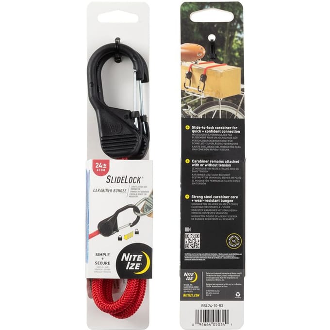 Nite-Ize Bungee Karabijnhaak Slidelock Rood S