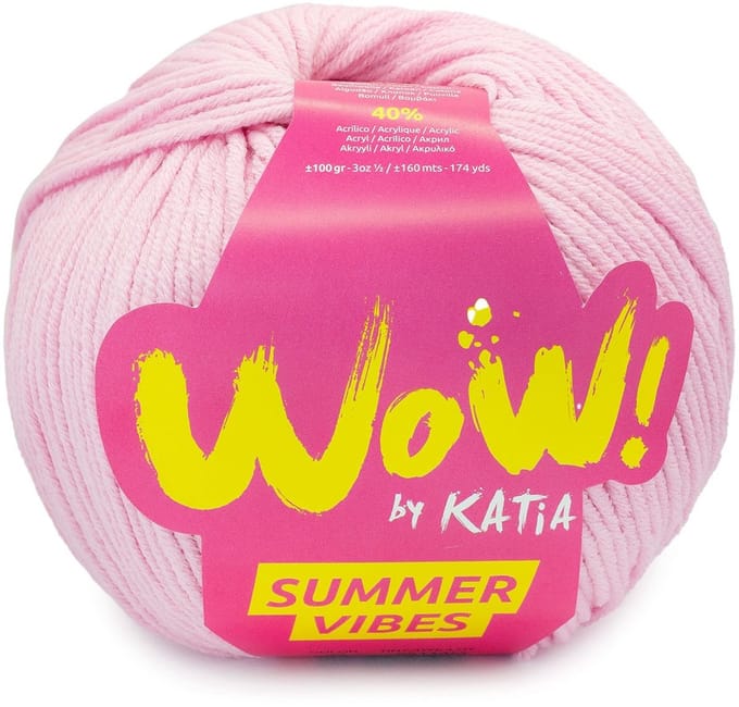 Katia WOW Summer Vibes - 99 roze - Katoen/Acryl Garen