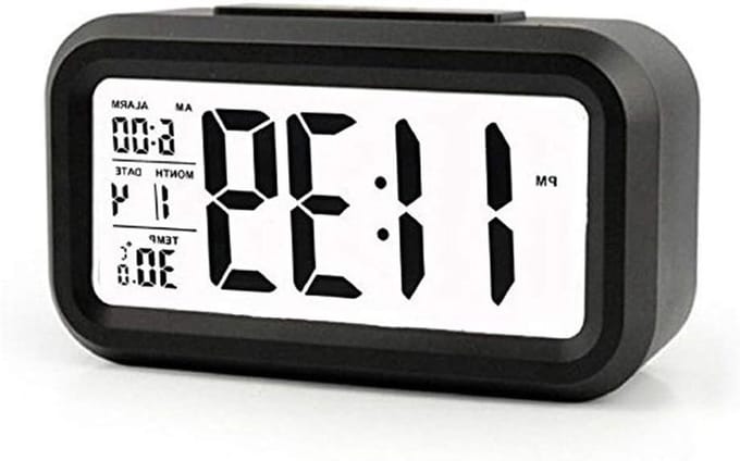 Digitale Wekker - Elektronische Klok - Wakker Worden - Groot Cijfer Display - Batterij Aangedreven - Zwart