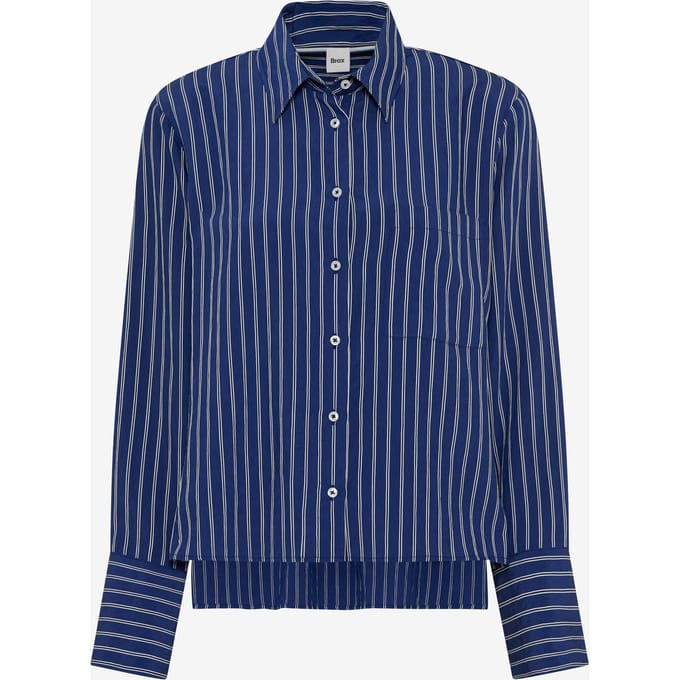 Brax Dames Blouse  Style VICA navy, donkerblauw, maat 38