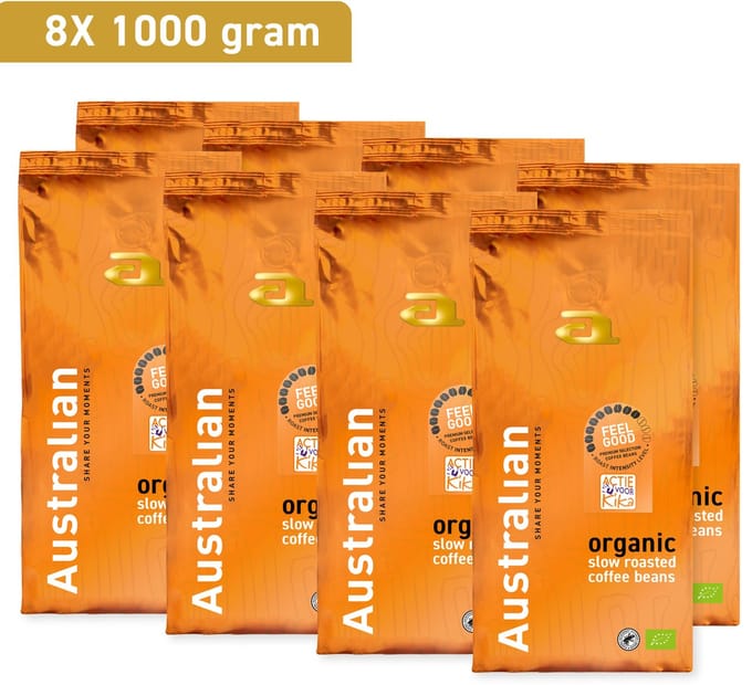 Australian Feel Good koffiebonen - 1000 gram - 8 zakken - BIO/RFA