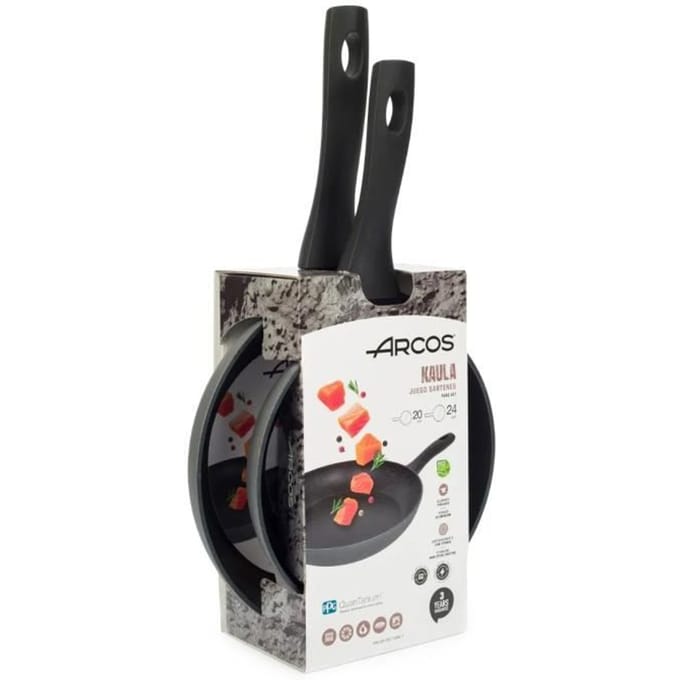 Ensemble de poêles - ARCOS - Kaula - Aluminium forgé - Anti-adhésif - Compatible tous feux