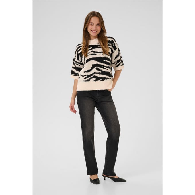 Pullover KAsandra Baggy fit black offwhite