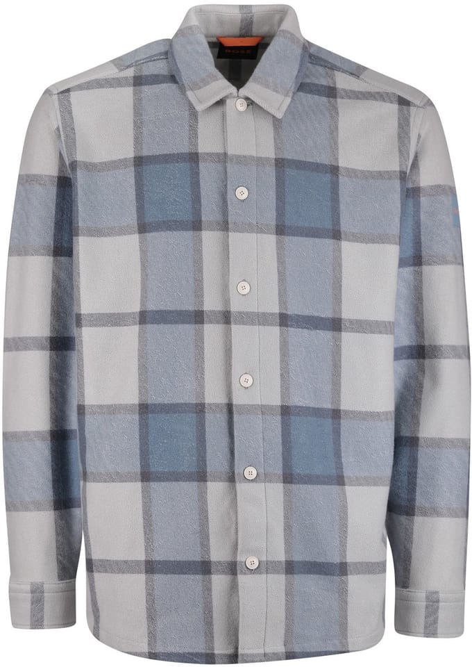 Boss Orange locky 2 geruit overshirt blauw