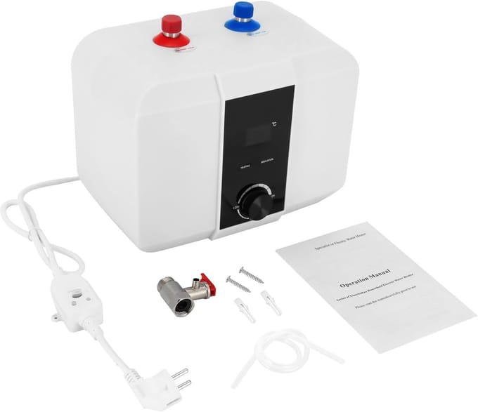 Elektrische Boiler - Onderbouw Boiler - Snel Warm Water - Compact Formaat - 6 Liter Capaciteit - Wit