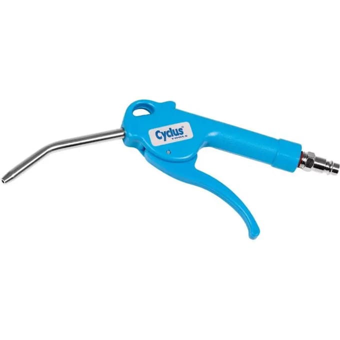 Cyclus Luchtpistool - 1/4" aansluiting - 100mm tuit - Blauw - Voor compressor