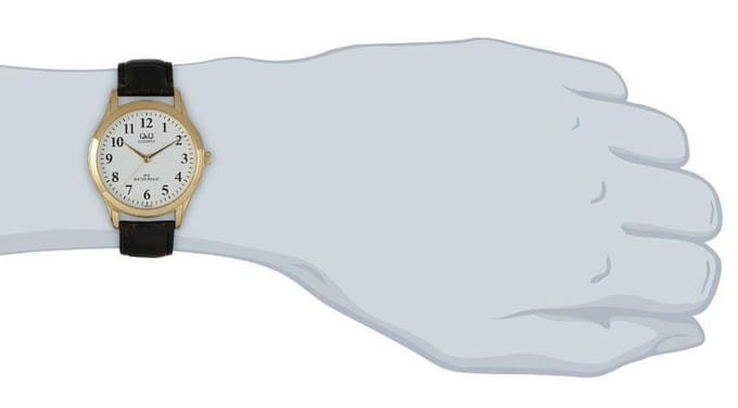 Q&Q heren horloge goudkleurig C168J104Y