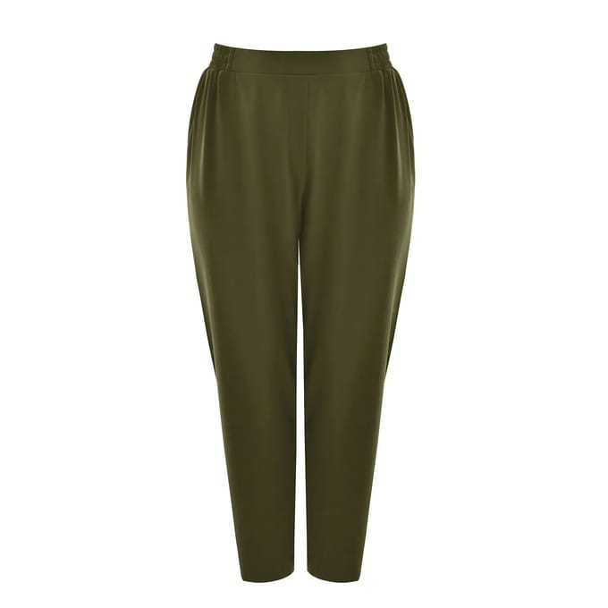 Dames fuselftaille broek van crêpe Mat Fashion