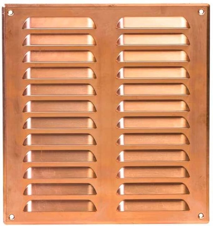 Metalen ventilatierooster vierkant 260x280 mm koper - MR2628Cu