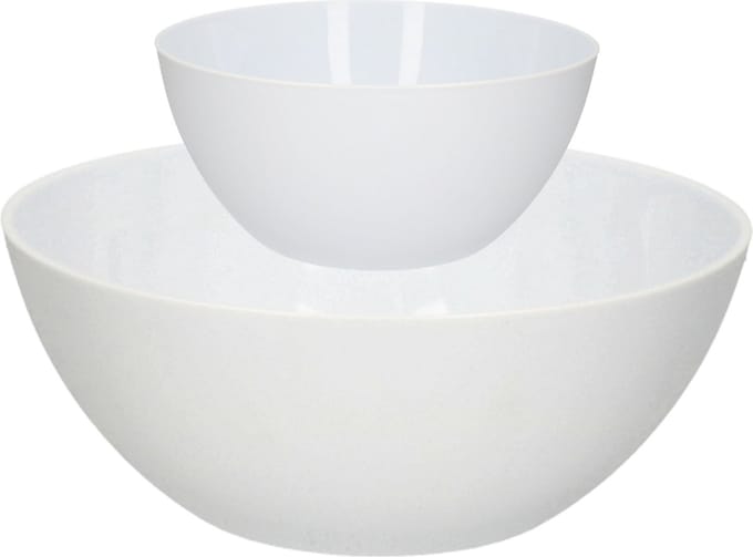 Plasticforte voedsel serveer schalen set - 8x stuks - kunststof - wit
