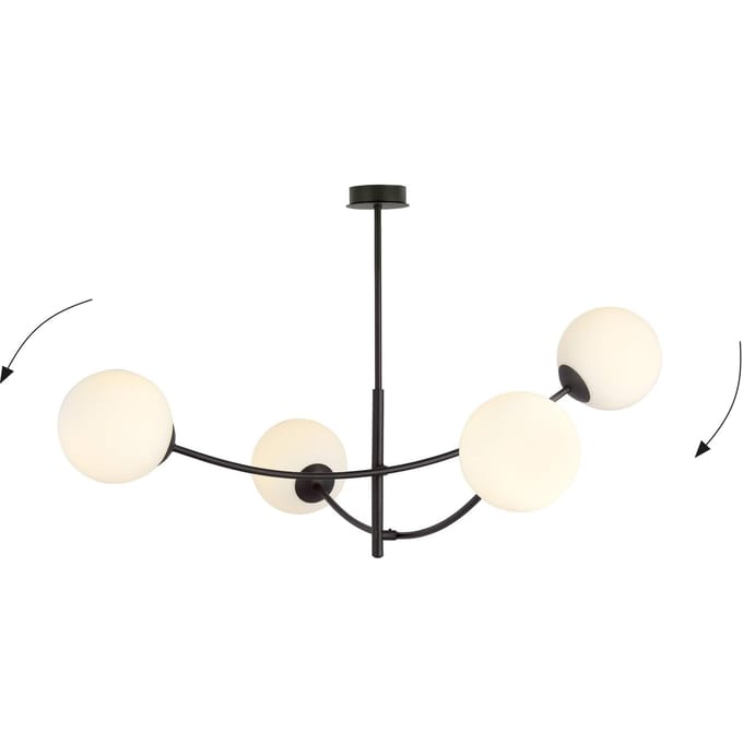 4-lichts plafondlamp Dale | Loft46