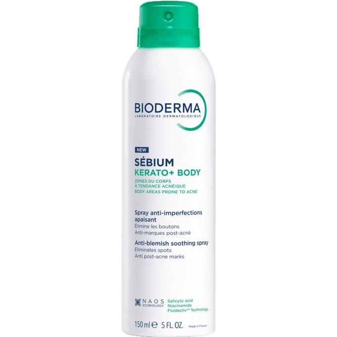 Bioderma Sebium Kerato+ Body Acne Spray for Body Spots, Redness and Post-Acne Marks 150ml