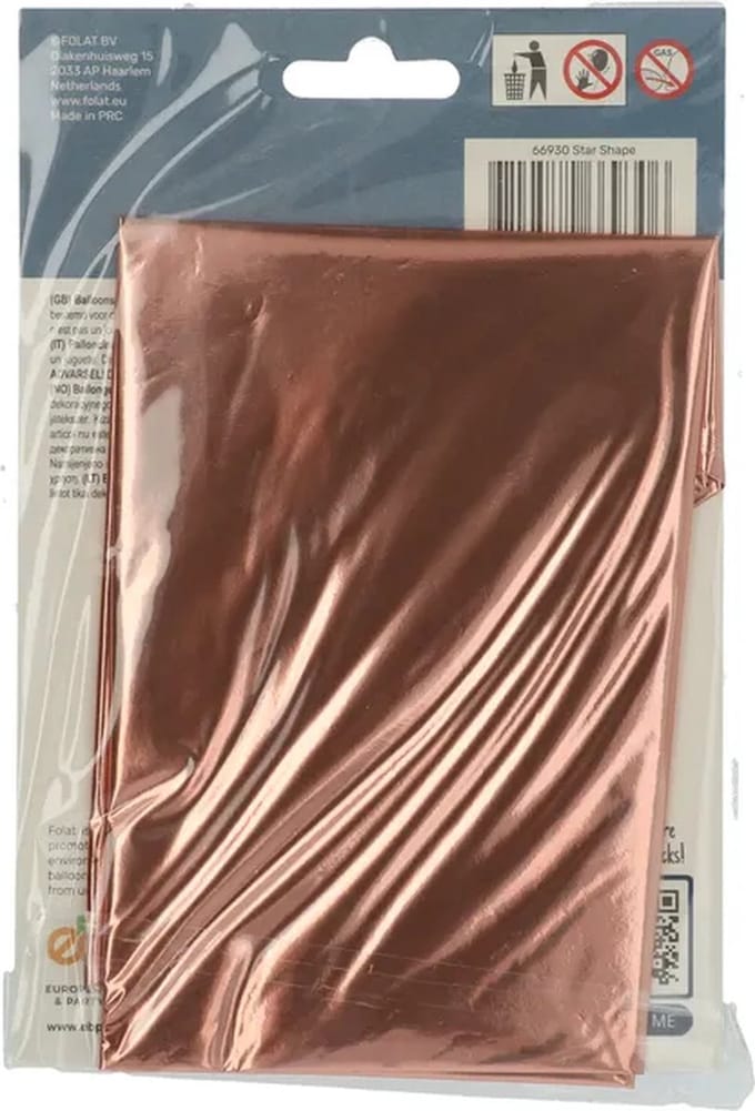 Folat - Folieballon Ster Rosegold - 48 cm