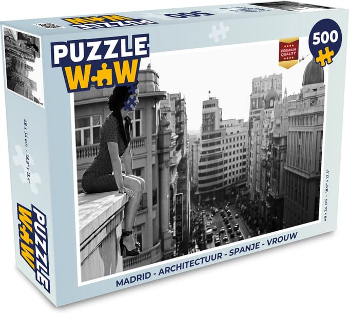 Puzzel Madrid - Architectuur - Spanje - Vrouw - Legpuzzel - Puzzel 500 stukjes