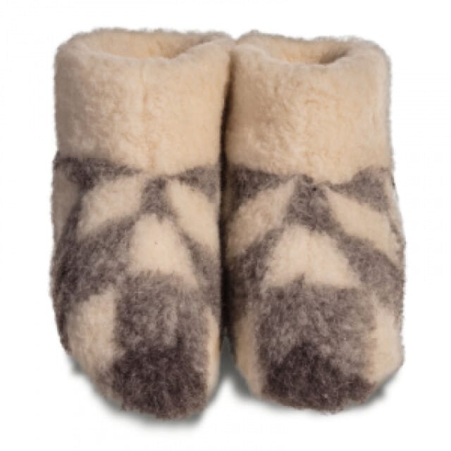Woolwarmers Unisex Sloffen - Zwart/Wit - Maat 36