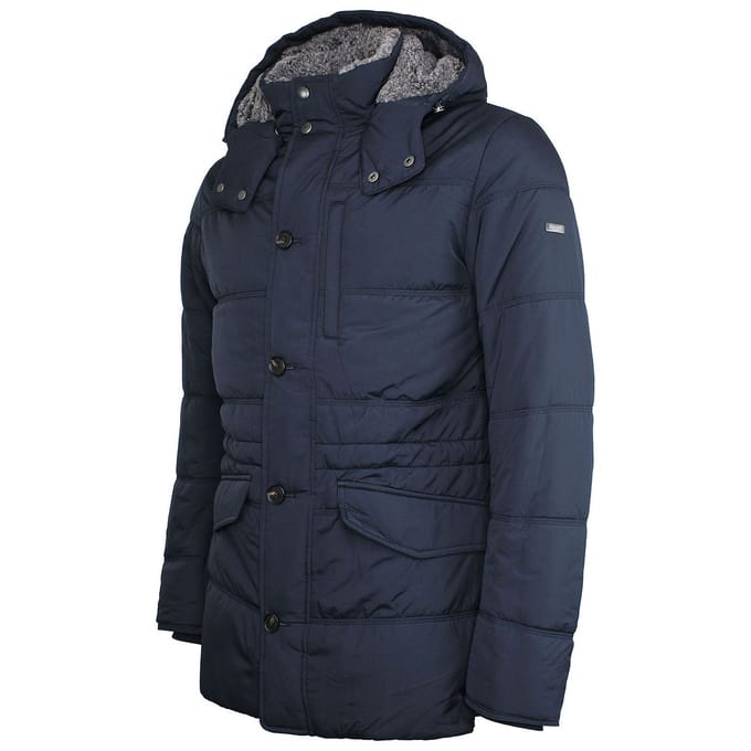 Hackett Londen Anorak Fleece Heren Navy Jas
